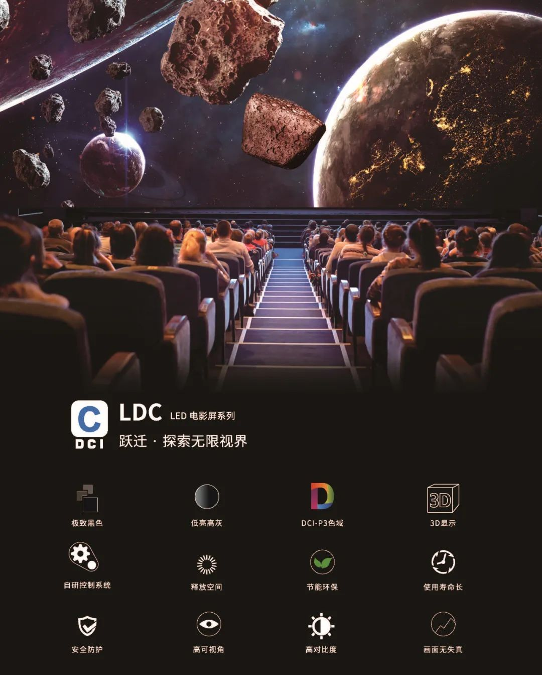 “自研+合作”全面开花，huatihui成业内LED电影屏通过DCI认证最多企业